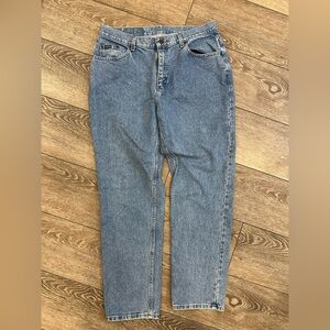 Riders Vintage Straight Leg Classic Blue Denim Jeans SZ 16